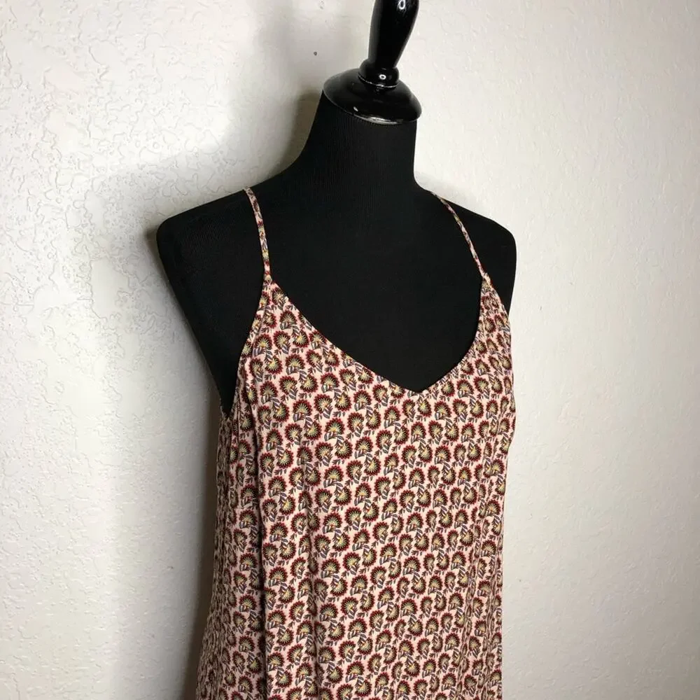 Cabi Poem cream red racerback sleeveless top size Medium #5737